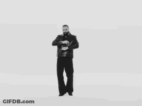 Man In Leather Jacket In Black And White Photo GIF