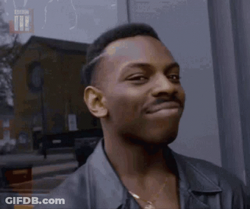 Man In Leather Jacket Making Funny Face GIF