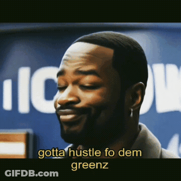 Man In Leather Jacket Next To Sign It's Called A Grind Bro GIF