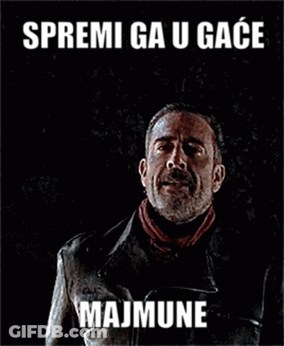 Man In Leather Jacket Punched In Face Spremi Ga U Gace Majmune GIF