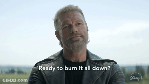 Man In Leather Jacket Ready To Burn It All Down GIF