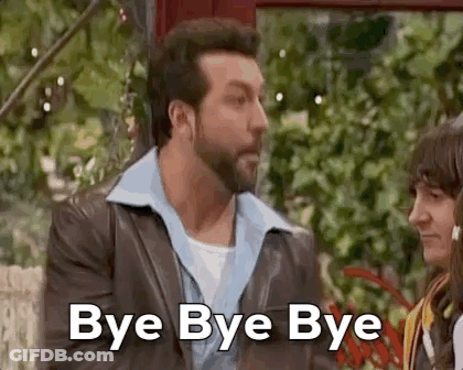 Man In Leather Jacket Saying Bye Bye Bye GIF