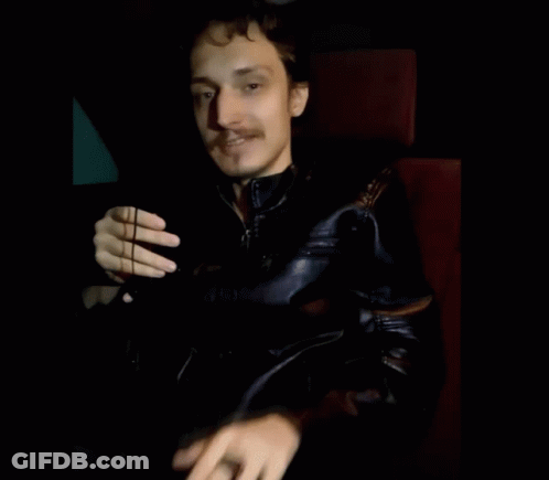 Man In Leather Jacket Saying Go Get Her Tiger GIF