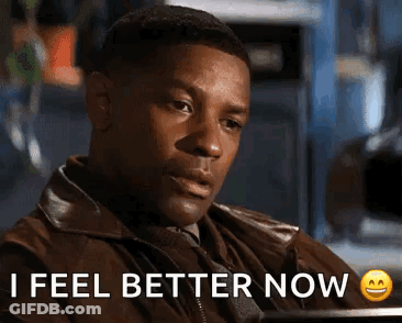 Man In Leather Jacket Saying I Feel Better Now GIF