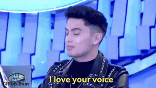 Man In Leather Jacket Saying I Love Your Voice GIF