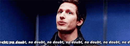Man In Leather Jacket Saying No Doubt No Doubt No Doubt No Doubt GIF