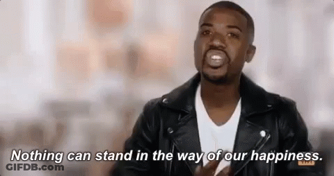 Man In Leather Jacket Saying Nothing Can Stand In The Way Of Our Happiness GIF