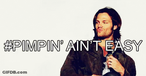 Man In Leather Jacket Saying Pimpin Ain't Easy GIF