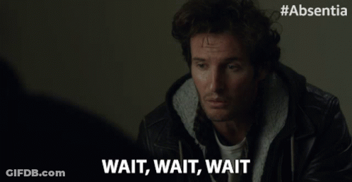 Man In Leather Jacket Saying Wait Wait Wait GIF