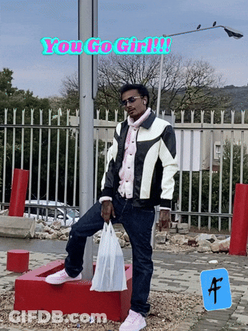Man In Leather Jacket Saying You Go Girl GIF
