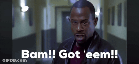 Man In Leather Jacket Says Bam Got 'Eem GIF