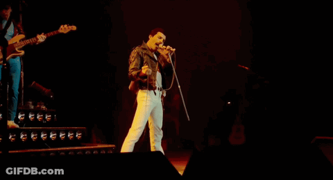Man In Leather Jacket Singing GIF