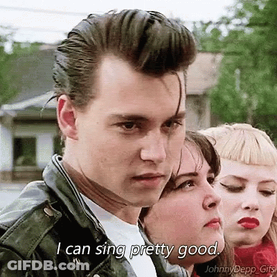 Man In Leather Jacket Singing GIF