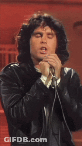 Man In Leather Jacket Singing GIF