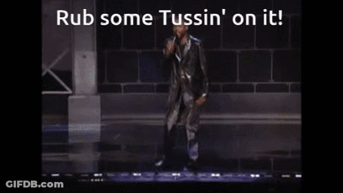 Man In Leather Jacket Singing Rub Some Tussin GIF