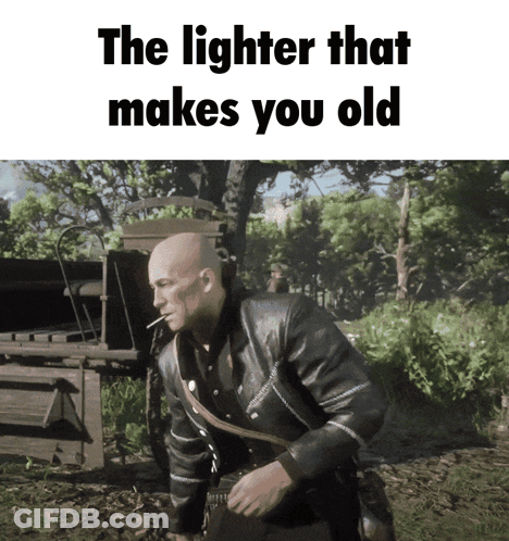Man In Leather Jacket Smoking Cigarette GIF