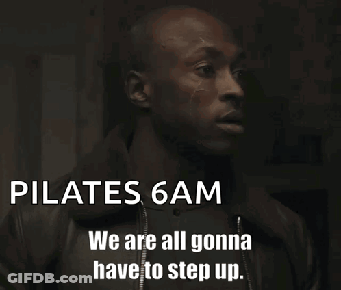 Man In Leather Jacket Talking About Pilates GIF