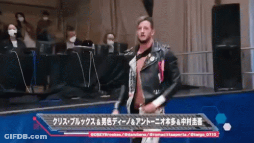 Man In Leather Jacket Walking Stage GIF