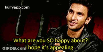 Man In Leather Jacket What Are You So Happy About GIF