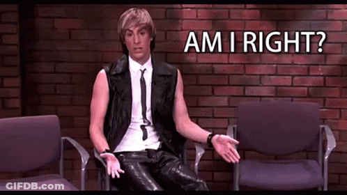 Man In Leather Vest And Tie Am I Right GIF