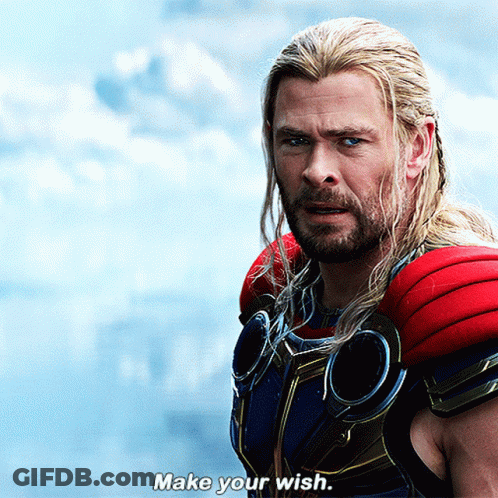 Man In Leather Vest Holding Hammer Saying What A Classic Thor Adventure GIF