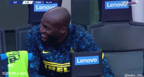 Man In Lenovo Shirt Sitting In Locker Room GIF