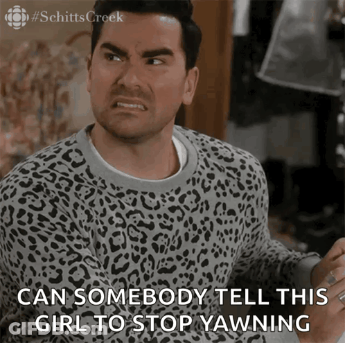 Man In Leopard Print Asks To Stop Yawning GIF