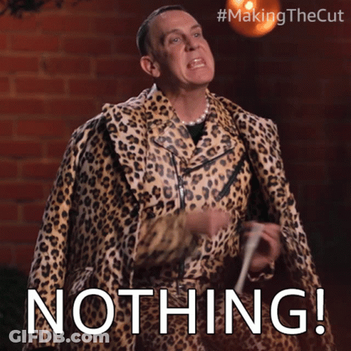 Man In Leopard Print Coat With Nothing GIF