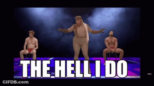 Man In Leopard Print Dancing Saying The Hell I Do GIF