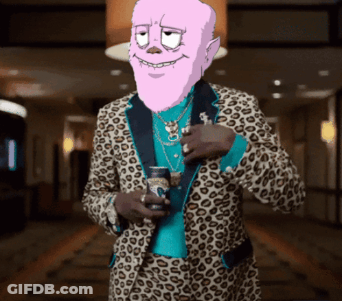Man In Leopard Print Suit Holds Bud Light GIF