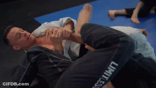 Man In Limitless Pants Wrestling GIF
