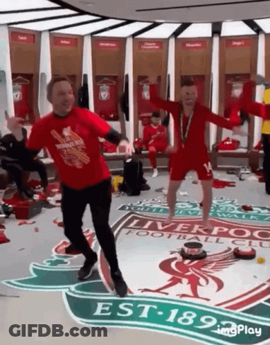 Man In Liverpool Shirt Dancing GIF