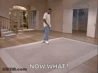 Man In Living Room Saying Now What GIF