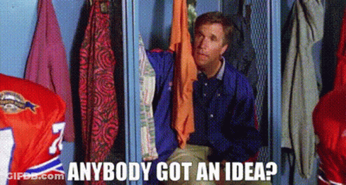 Man In Locker Room Saying Anybody Got An Idea GIF