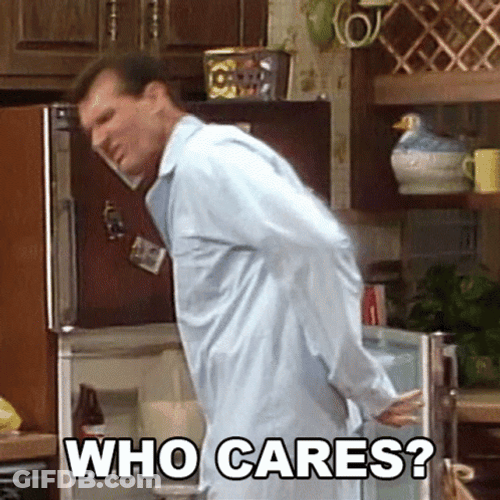 Man In Long Sleeves Who Cares GIF