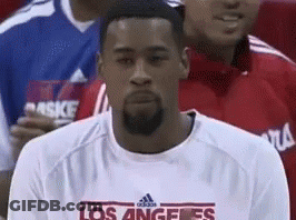 Man In Los Angeles Shirt Sitting In Stands GIF