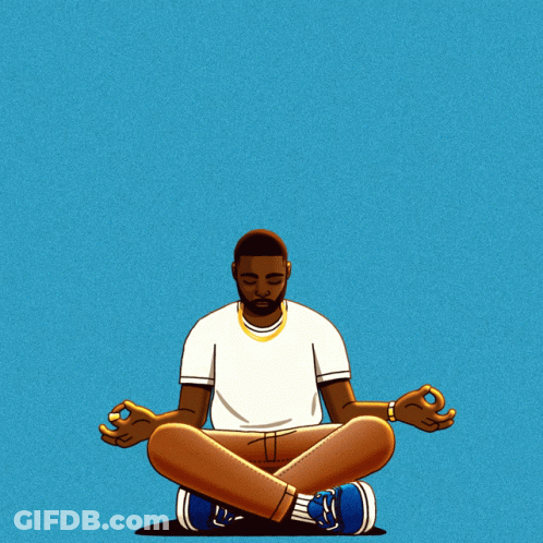 Man In Lotus Position Exhale The Bullshit Trumpism GIF