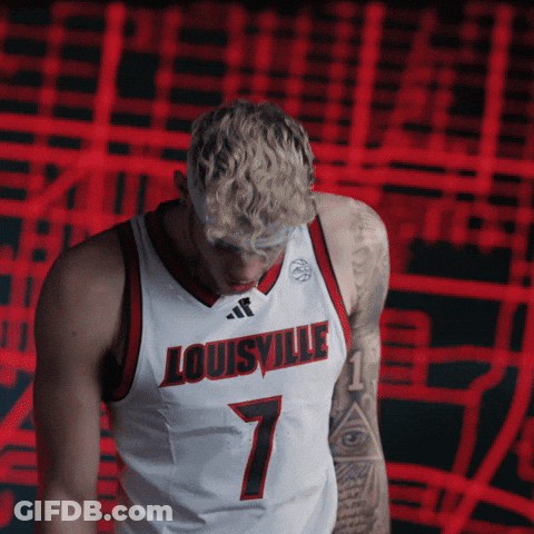 Man In Louisville Jersey Number 7 GIF