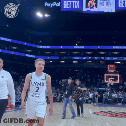 Man In Lynx Jersey Walking On Court GIF