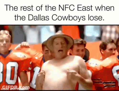 Man In M Hat With Football Team GIF