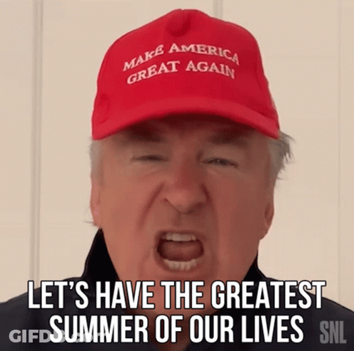 Man In Make America Great Again Hat Yelling GIF