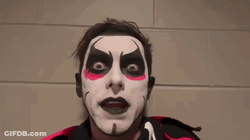 Man In Makeup Saying At Backlash GIF
