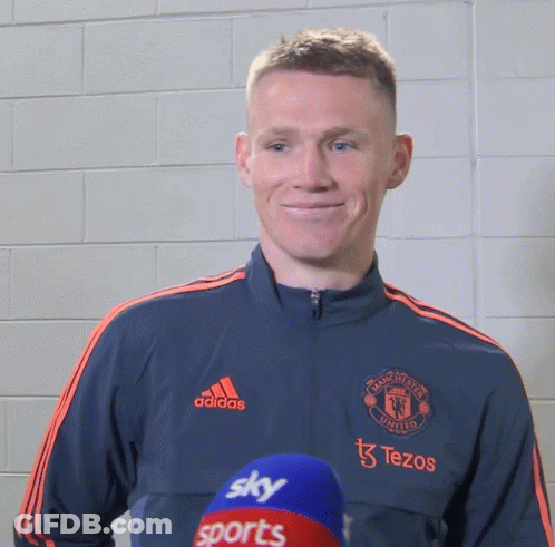 Man In Manchester United Jacket Smiling GIF