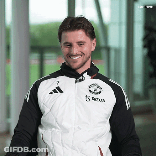 Man In Manchester United Jacket Smiling GIF