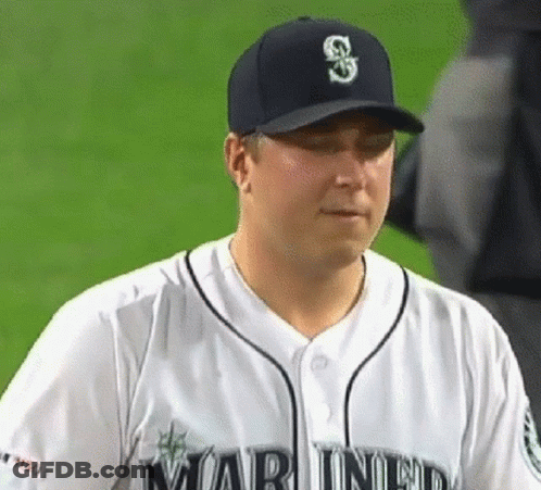 Man In Mariner Baseball Uniform GIF