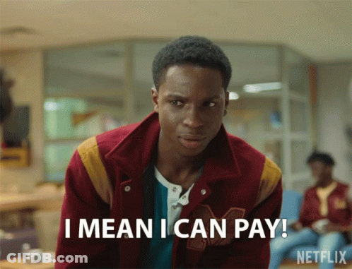 Man In Maroon Jacket Says I Mean I Can Pay Netflix GIF