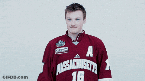 Man In Maroon Massachusetts Jersey Number 16 GIF
