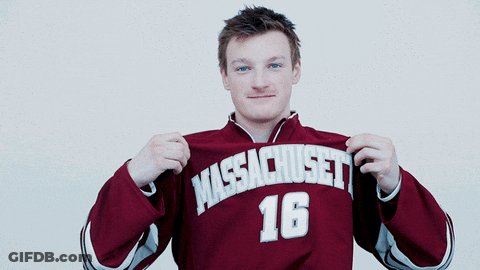Man In Maroon Massachusetts Jersey GIF