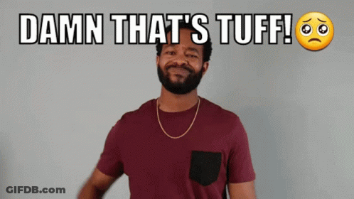 Man In Maroon Shirt Damn That Tuff GIF