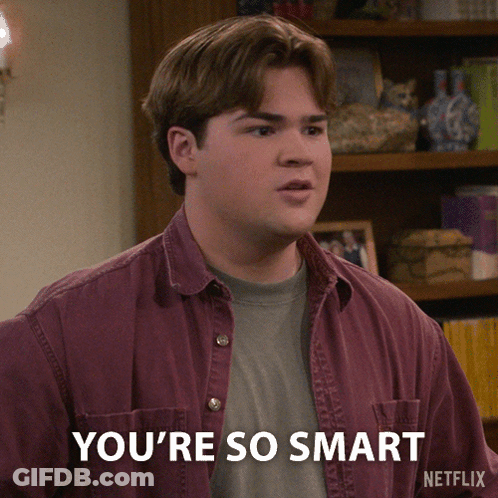 Man In Maroon Shirt Says You're So Smart GIF